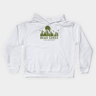 Bear Creek Alaska Mountain Souvenir Kids Hoodie